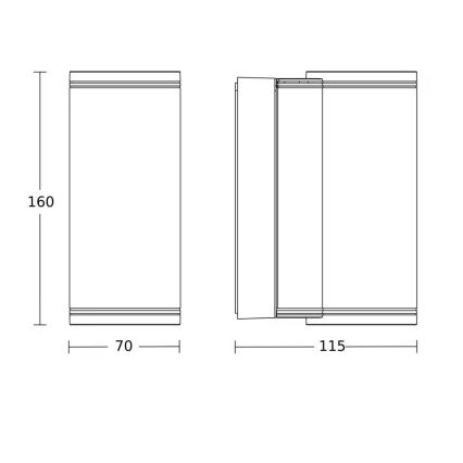Steinel 087746 - Applique da esterno LED 2xGU10/14,5W/230V L 940 C IP44