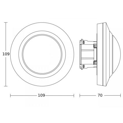 Steinel 087807 - Sensore di movimento da incasso MD-8 ECO COM1 360° bianco