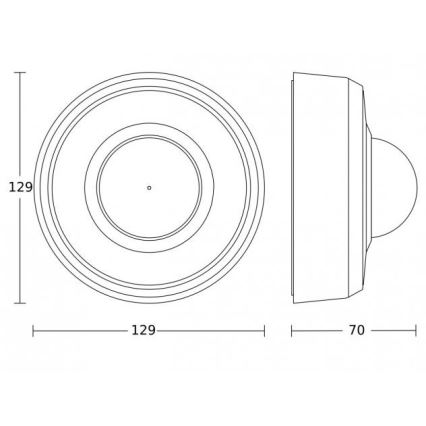 Steinel 087821 - Sensore di movimento da esterno con sensore di presenza PD-24 ECO COM1 360° IP54 bianco