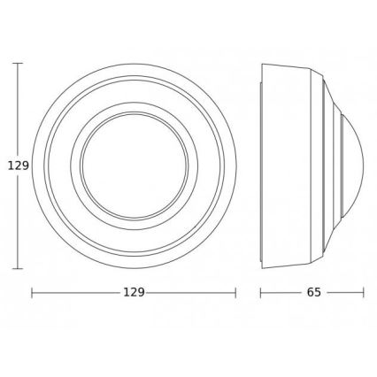 Steinel 087951 - Sensore di movimento da esterno con sensore di presenza PD-8 ECO KNX 360° IP54 bianco