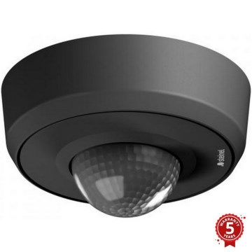 Steinel 088002 - Sensore di movimento da esterno con sensore di presenza PD-24 ECO KNX 360° IP54 nero