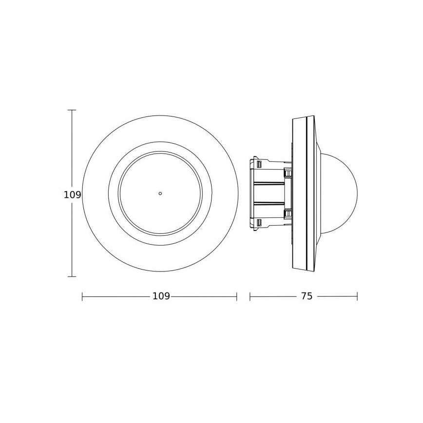 Steinel 088255 - Sensore di movimento da incasso con sensore di presenza PD-24 ECO DALI-2 360° bianco