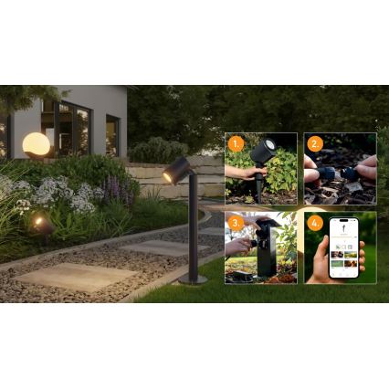 Steinel 089337 - Lampada da esterno LED RGBW/7,9W/24V IP65