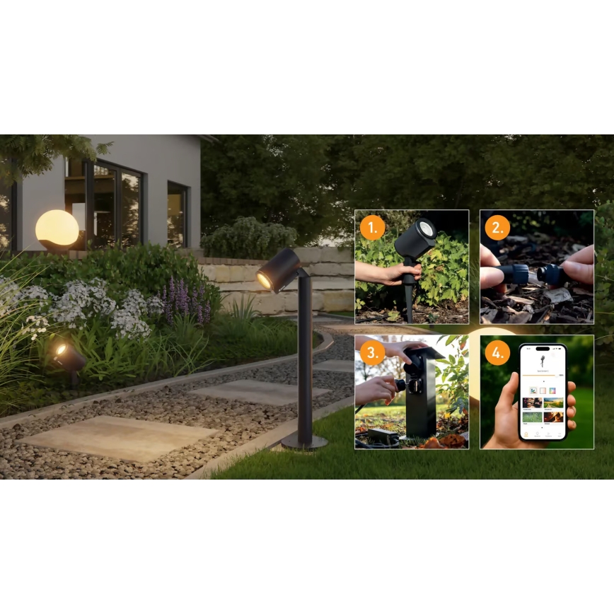 Steinel 089337 - Lampada da esterno LED RGBW/7,9W/24V IP65