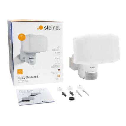 Steinel 089894 - Riflettore LED con sensore XLED PROTECT LED/14,3W/230V 3000K IP54 bianco