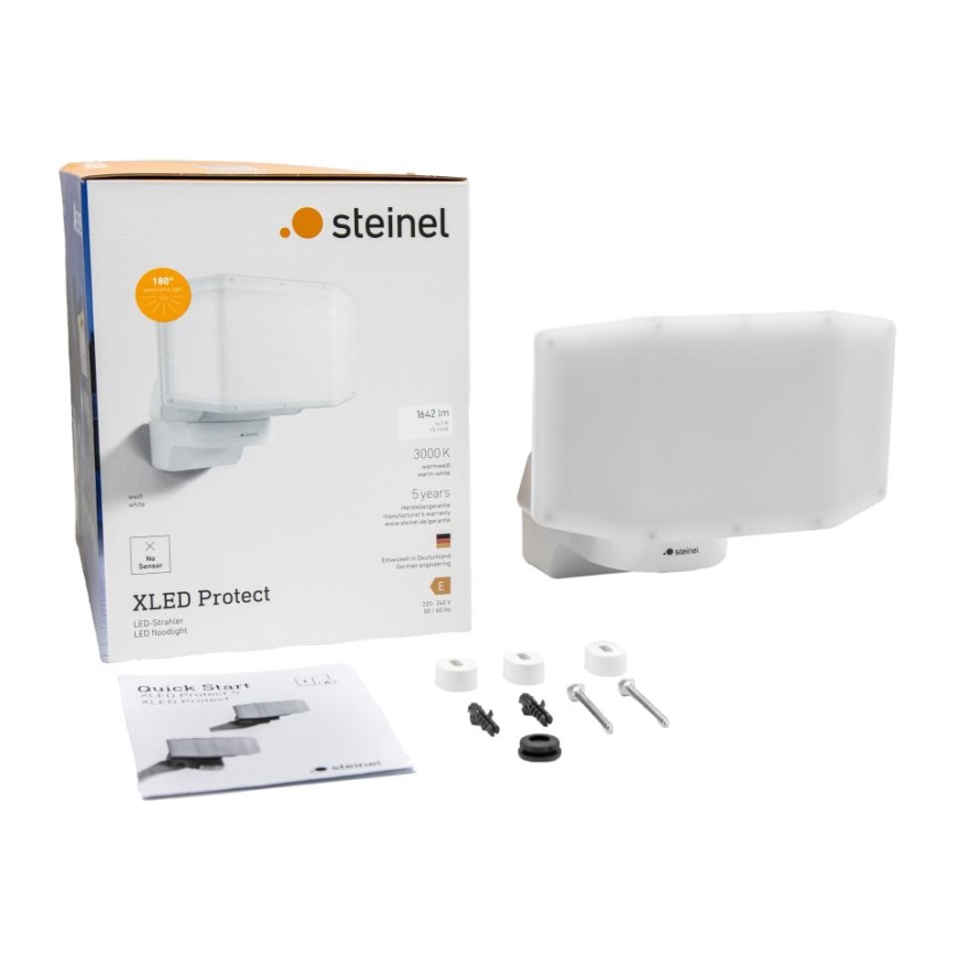 Steinel 090005 - Riflettore LED XLED PROTECT LED/13,6W/230V 3000K IP54 bianco