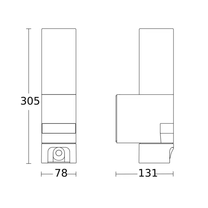 Steinel 092597 - Lampada da esterno a LED con sensore e telecamera L 620 LED/13,5W/230V IP44