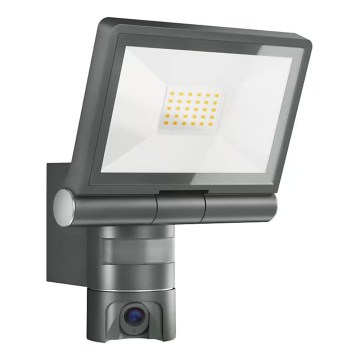 Steinel 092603 - Proiettore LED con sensore e telecamera LED/21W/230V IP44