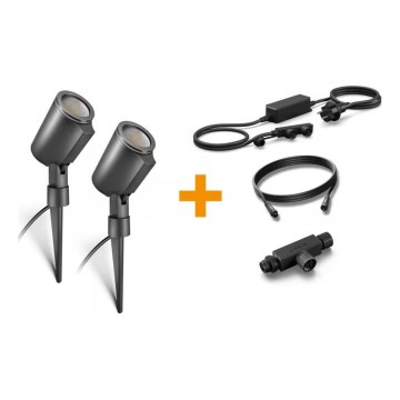 Steinel 093907 - Kit base LED RGBW 2x lampada da esterno LED/7,8W/24V IP65