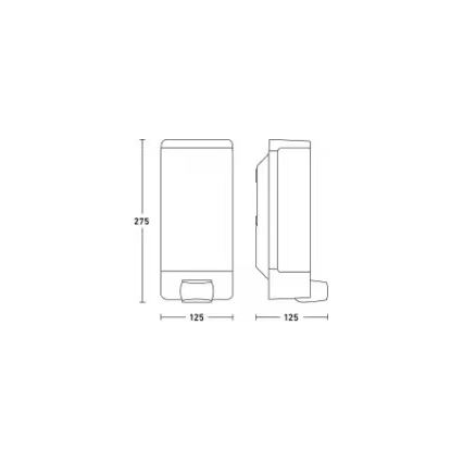 Steinel 094263 - Lampada per numero civico con sensore 1xE27/15W/230V L 14 S IP44