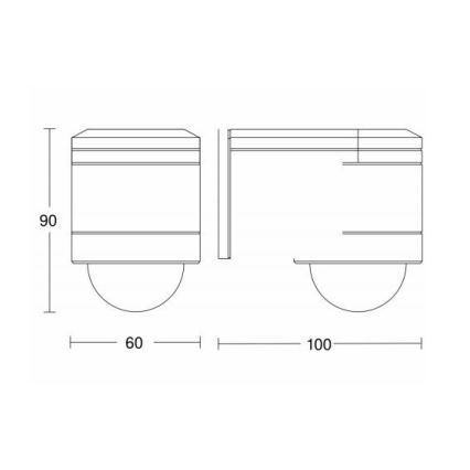 STEINEL 602710 - Sensore a parete a infrarossi per esterno IS240 antracite IP54