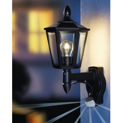 Steinel 617813 - Lampada da parete con sensore per esterno L 15 1xE27/60W/230V