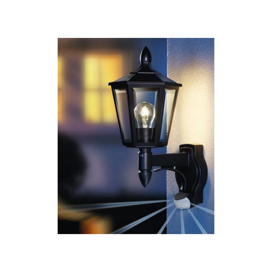 Steinel 617813 - Lampada da parete con sensore per esterno L 15 1xE27/60W/230V