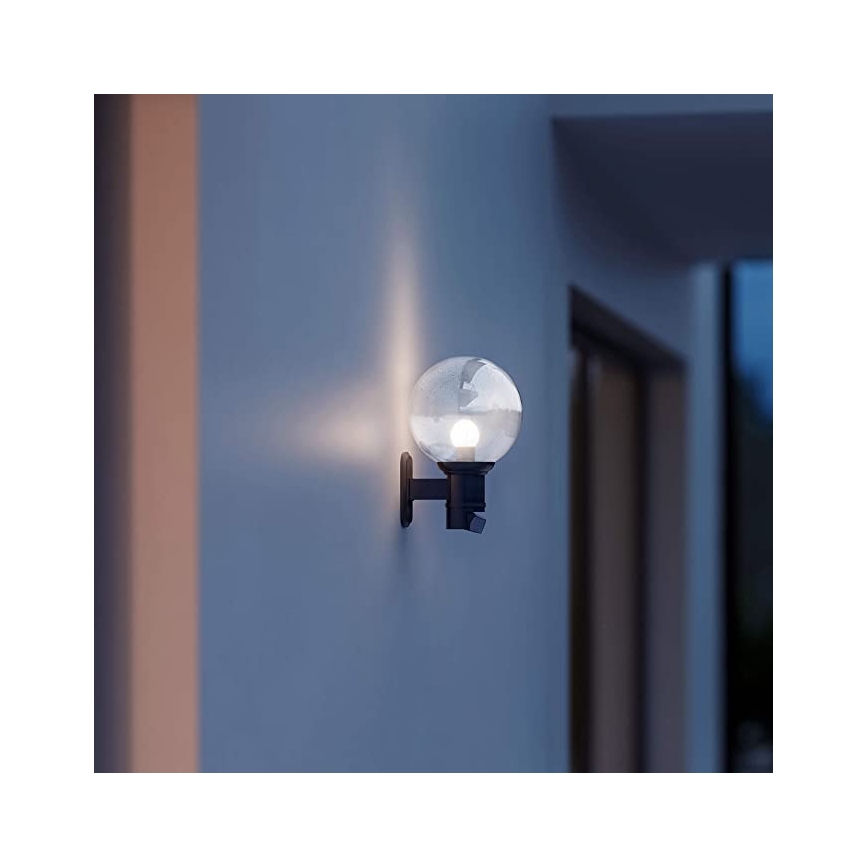STEINEL 634216 - L 560 S lampada da parete nera con sensore per esterno