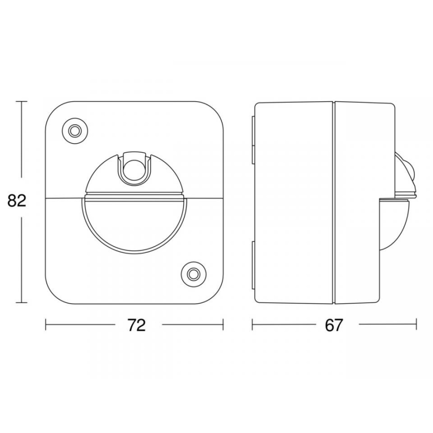 STEINEL 66048 - Sensore a infrarossi da esterno IR 180 AP 180° IP54 bianco