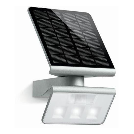 STEINEL 671013 - Faro solare a LED XSolar L-S 1,2W/LED argento IP44 2500 mAh