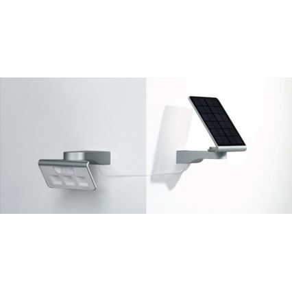 STEINEL 671013 - Faro solare a LED XSolar L-S 1,2W/LED argento IP44 2500 mAh