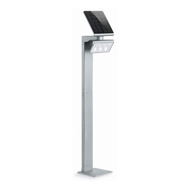 STEINEL 671211 - Sensore solare Faro LED XSolar GL-S 0,5W/LED argento IP44 2500 mAh