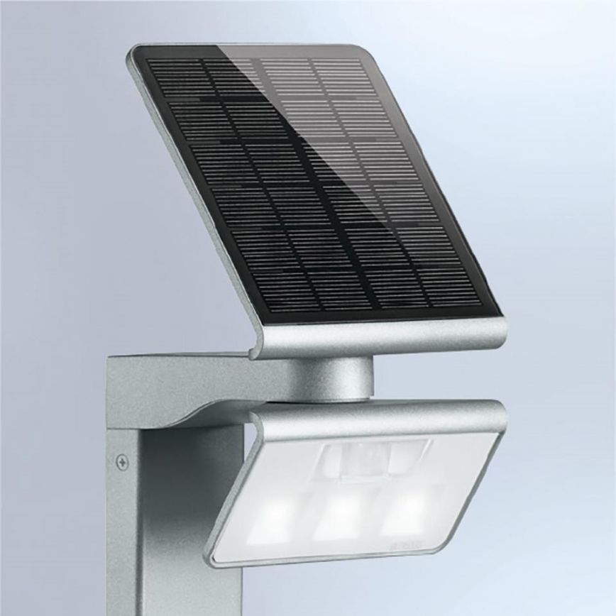 STEINEL 671211 - Sensore solare Faro LED XSolar GL-S 0,5W/LED argento IP44 2500 mAh