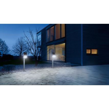 STEINEL 671211 - Sensore solare Faro LED XSolar GL-S 0,5W/LED argento IP44 2500 mAh