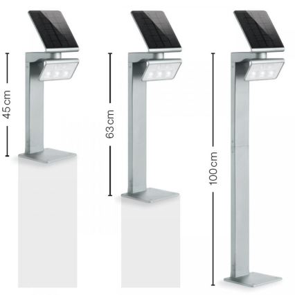 STEINEL 671211 - Sensore solare Faro LED XSolar GL-S 0,5W/LED argento IP44 2500 mAh