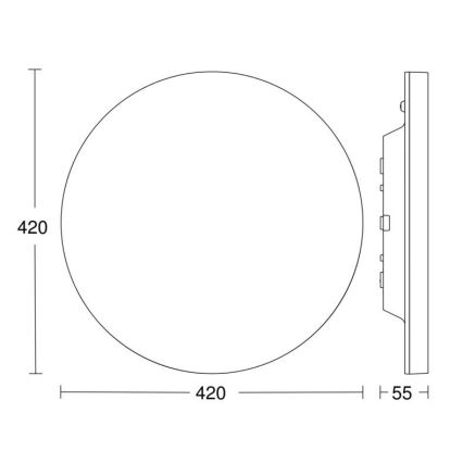 Steinel 067793 - Plafoniera LED dimmerabile con sensore RS PRO R30 plus SC 23,7W/230V 3000K IP40