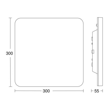 Steinel 067748 - Plafoniera LED dimmerabile con sensore RS PRO R20 PLUS 15,86W/230V IP40 3000K