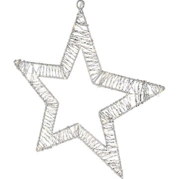Stella decorativa natalizia a LED 60xLED/3AA, bianco caldo