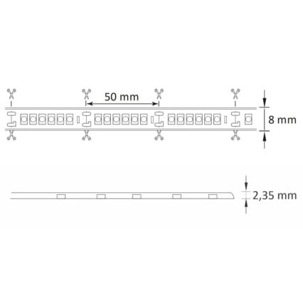 Striscia LED da esterno 3m LED/23W/24V/230V 4000K IP65