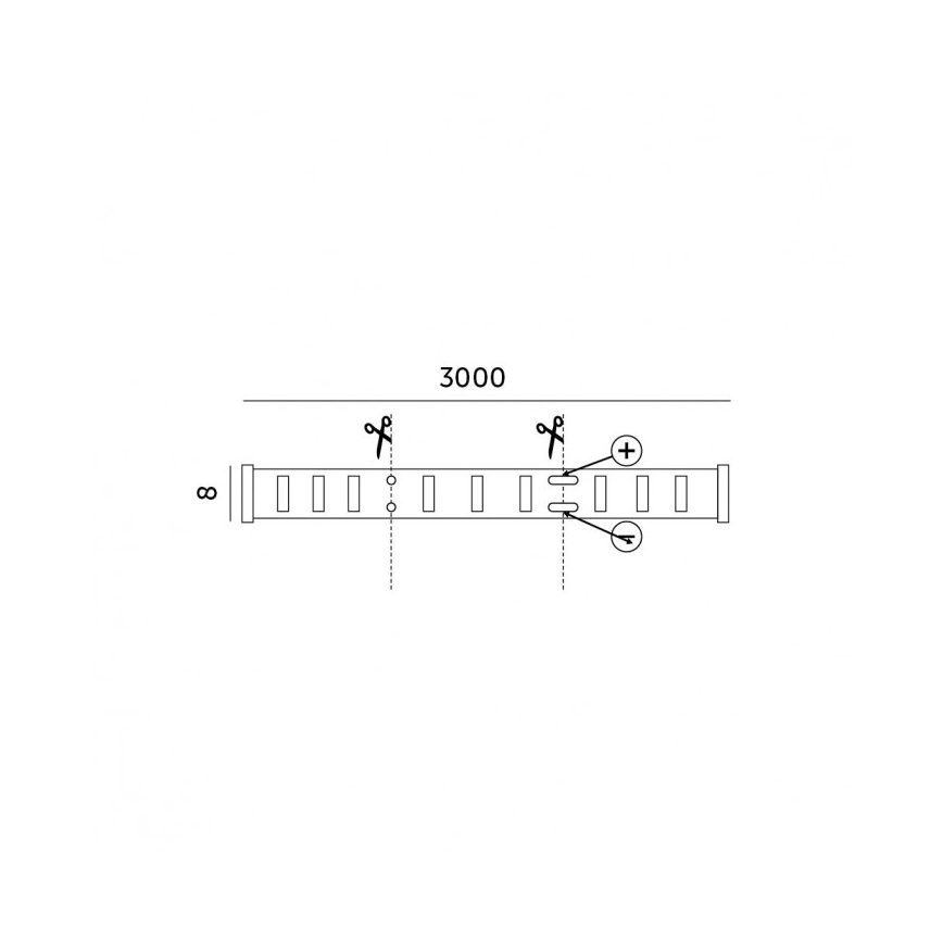 Striscia LED dimmerabile LED/25W/230V 3m 3000K