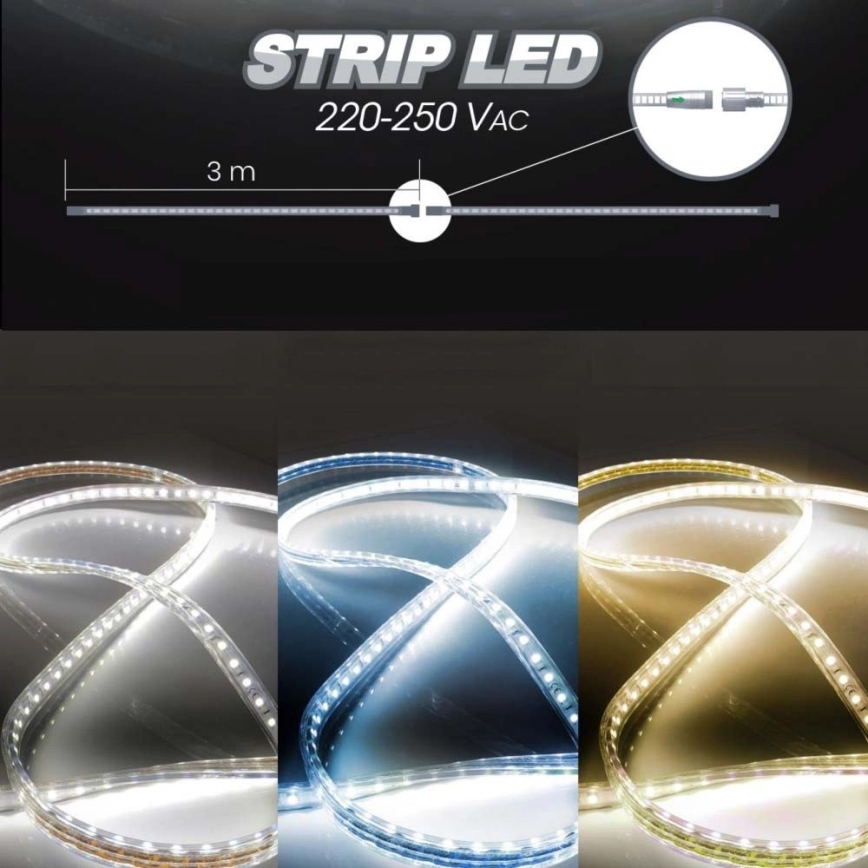 Striscia LED EASY CONNECT LED/14,4W/230V 3m IP67 bianco freddo