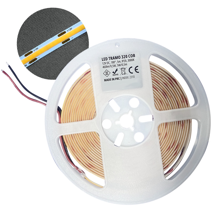Striscia LED LED/50W/12V 5 m 3000K IP65