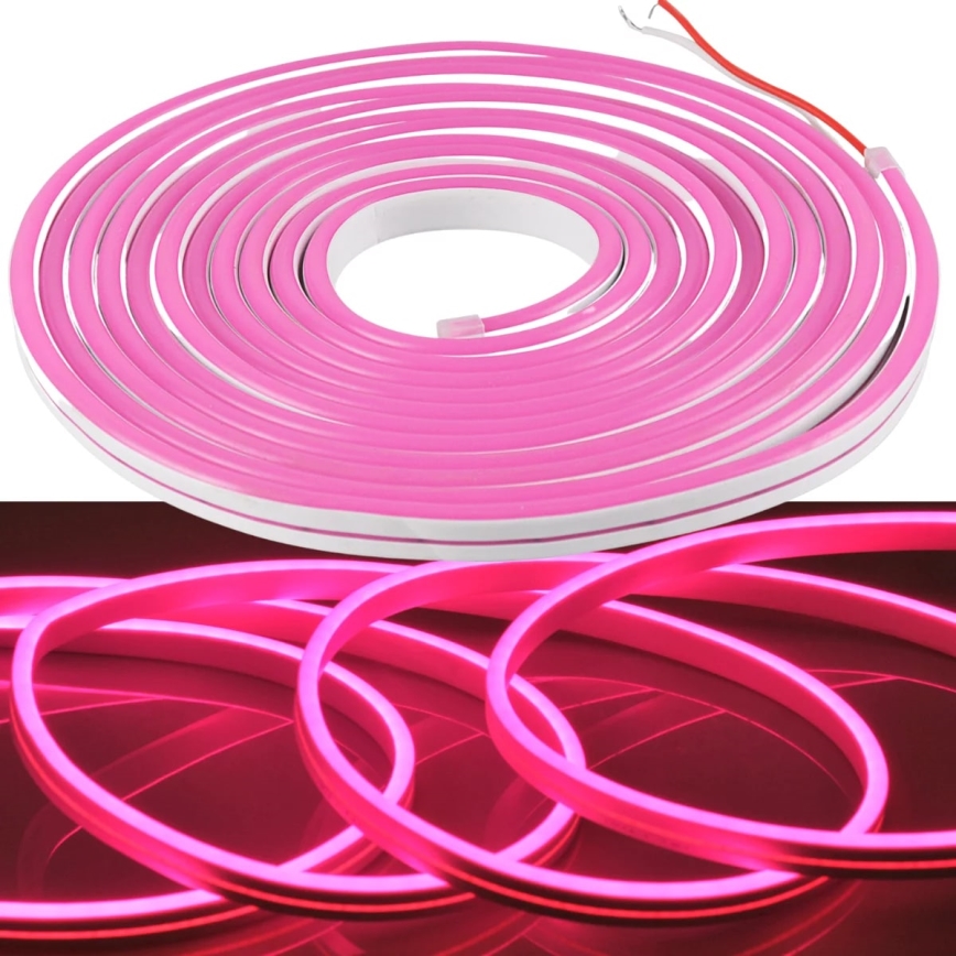 Striscia LED NEON 5 m LED/27W/12V IP65 rosa