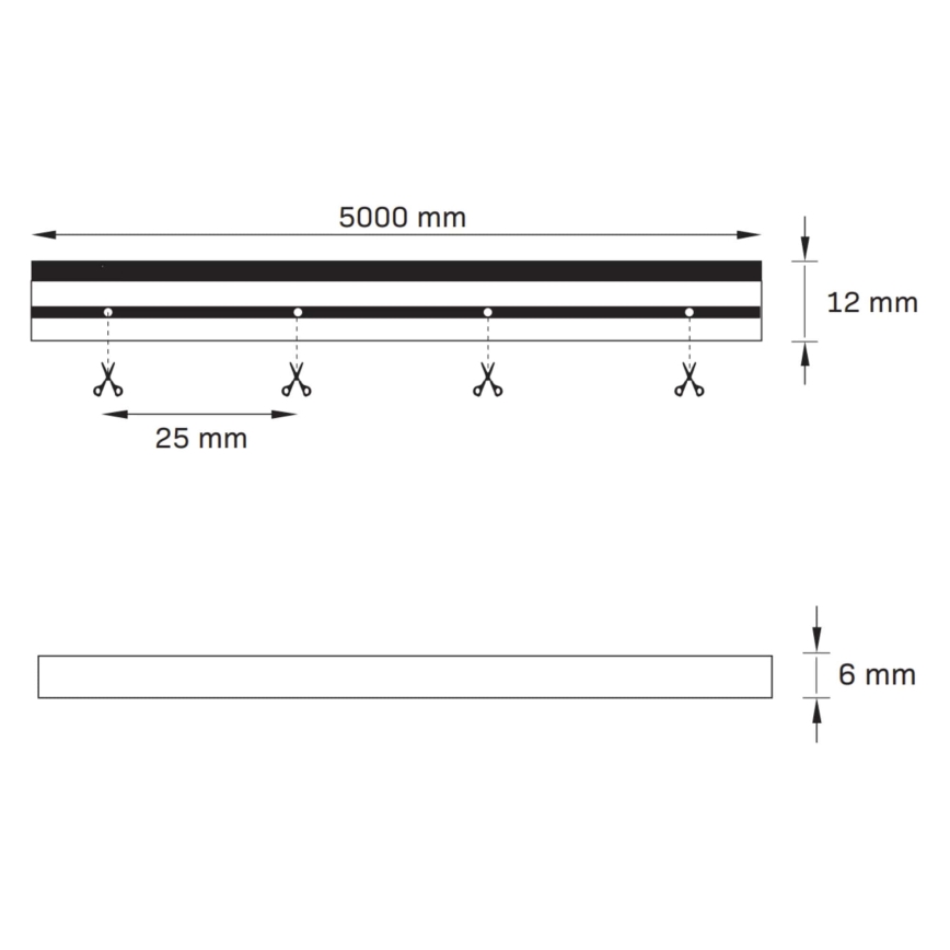 Striscia LED NEON 5 m LED/27W/12V IP65 rosa
