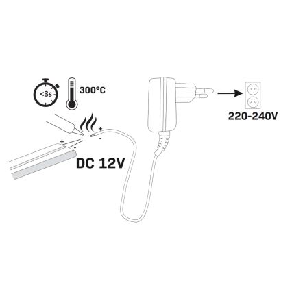 Striscia LED NEON 5 m LED/27W/12V IP65 rosa