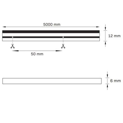 Striscia LED NEON 5m LED/30W/24V verde IP65