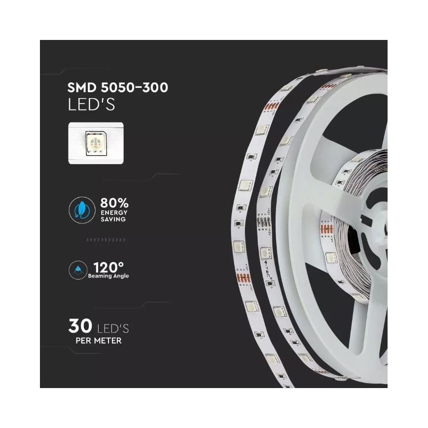 Striscia LED RGB dimmerabile 2x5m LED/4,8W/230V + TC
