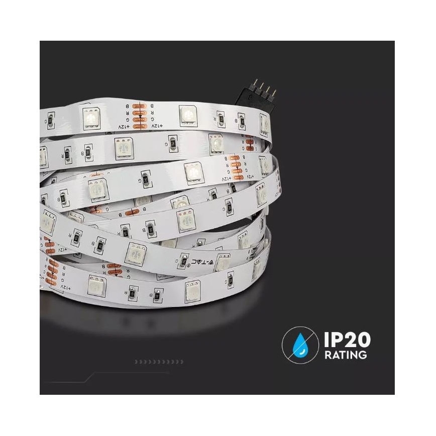 Striscia LED RGB dimmerabile 2x5m LED/4,8W/230V + TC