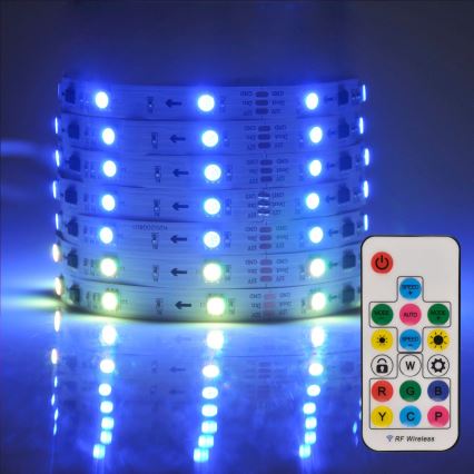 Striscia LED RGB dimmerabile MAGIC 5 m LED/24W/230V + Telecomando