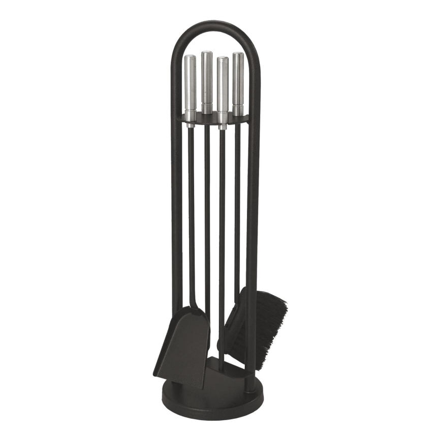 Strumenti per il caminetto 5 pz nero