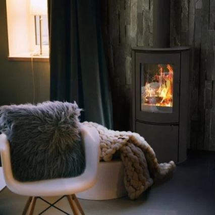 Kratki - Stufa a legna in acciaio per camino 8kW 150mm