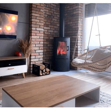 Kratki - Stufa a legna in acciaio per camino 8kW 150mm