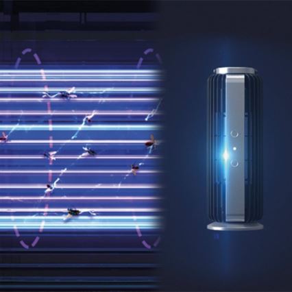 Stylies - Trappola luminosa per l'eliminazione delle zanzare AURIGA UV-A/8W/230V 60 m²