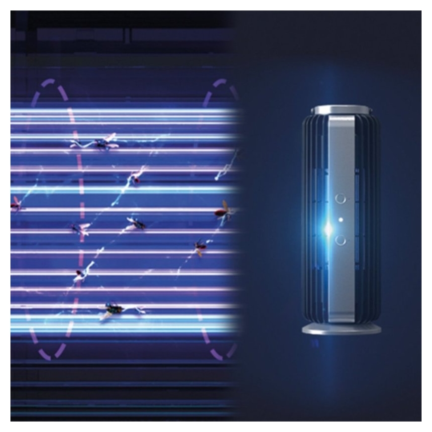 Stylies - Trappola luminosa per l'eliminazione delle zanzare AURIGA UV-A/8W/230V 60 m²
