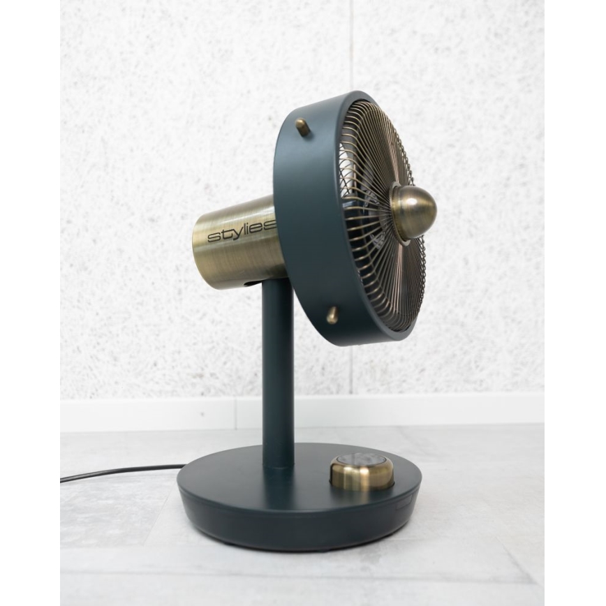 Stylies - Ventilatore da tavolo CEPHEUS 24W/230V nero