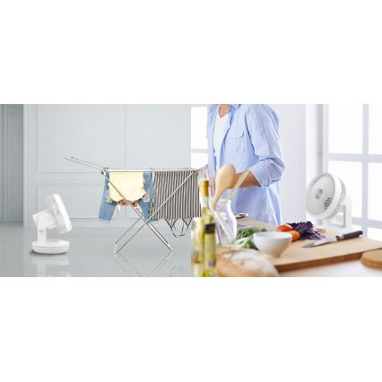 Stylies - Ventilatore da tavolo TARA 45W/230V bianco