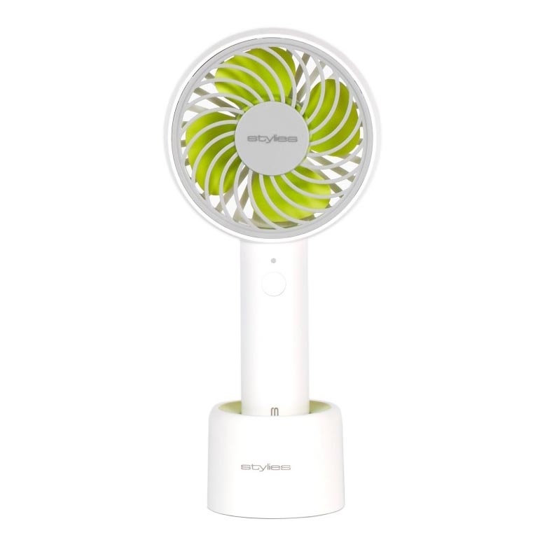 Stylies - Ventilatore portatile ricaricabile LACERTA 4W/5V 2500 mAh bianco