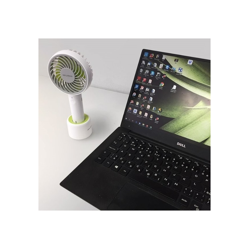 Stylies - Ventilatore portatile ricaricabile LACERTA 4W/5V 2500 mAh bianco