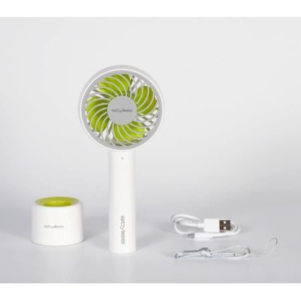 Stylies - Ventilatore portatile ricaricabile LACERTA 4W/5V 2500 mAh bianco