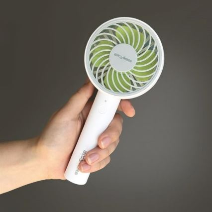Stylies - Ventilatore portatile ricaricabile LACERTA 4W/5V 2500 mAh bianco